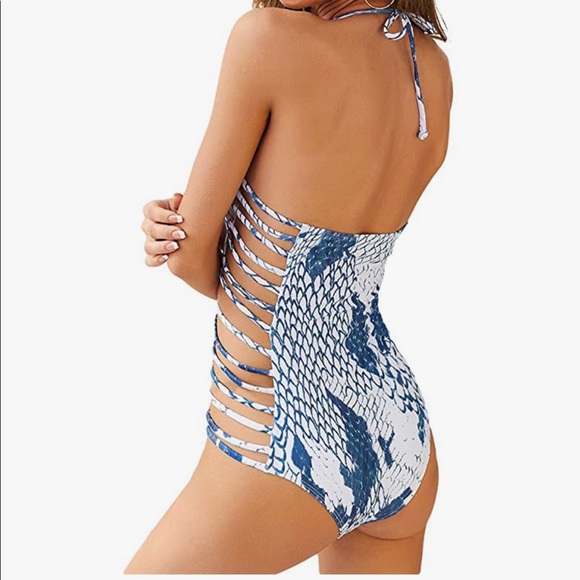 NWOT snake print one piece bathing suit - Picture 2 of 4